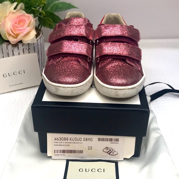 Gucci Childrens Glitter Sneakers Size 25 - Picture 5 of 8